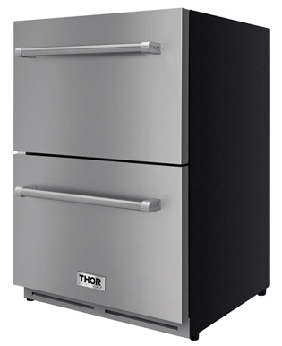 THOR Double Drawer Under Counter Refrigerator in Stainless Steel (TRF2401U)